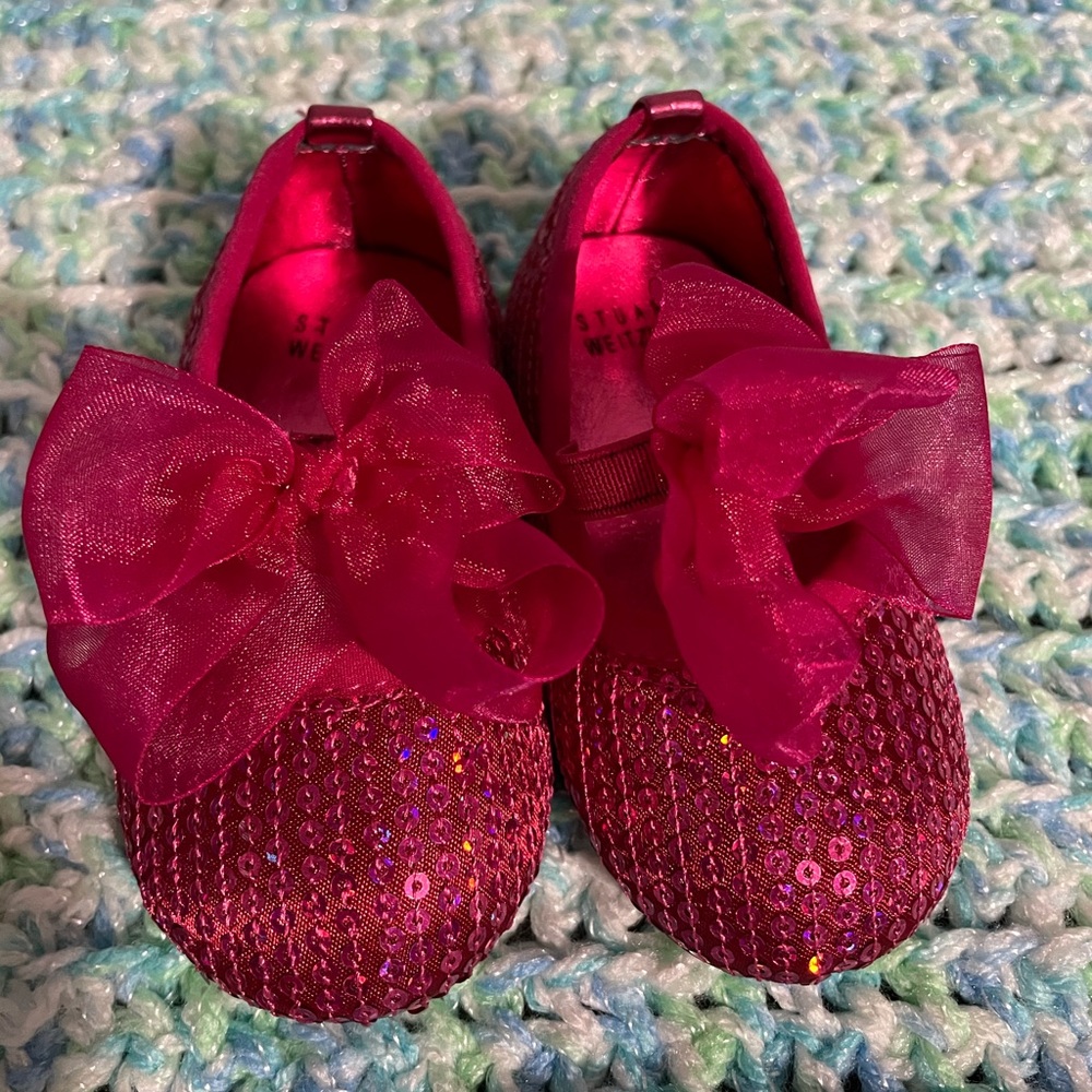 Stuart Weitzman Baby 6-9 Months Fuchsia Sequence Shoes